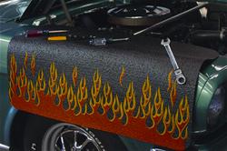 Red-Orange Flames Vehicle Fender Protective Cover - Click Image to Close
